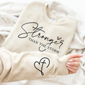 Stronger Than The Storm Sweatshirt, Boho Self Care T-Shirt, Inspirational Women Sweater, Christian Sweatshirt, Bible...