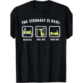Struggle is a real Dinosaur Gym fan T-shirt Made in USA Hoodie, Sweatshirt | ZylaModa.com