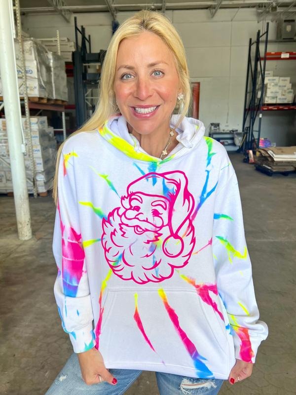 Sugar Santa Tie-Dye Hoodie T-Shirts, Sweatshirt | ZylaModa.com