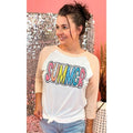 Summer Adult Graphic Natural-Peach Raglan T-Shirts, Hoodie, Sweatshirt | ZylaModa.com