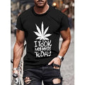 Summer Leaf Graphic Print T-Shirt for Men