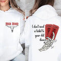 Summer Music Festival Hoodie, Ticket To Your Sht Show, K0e WetzeI Both Sided Hoodie, Country Music Hoodie, Unisex Long...
