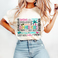Summer Vibes Shirt Summer Bright Doodle Summer Quotes Hello Summer Beach Vacation Girls Trip Lake Days Trendy Mama ...