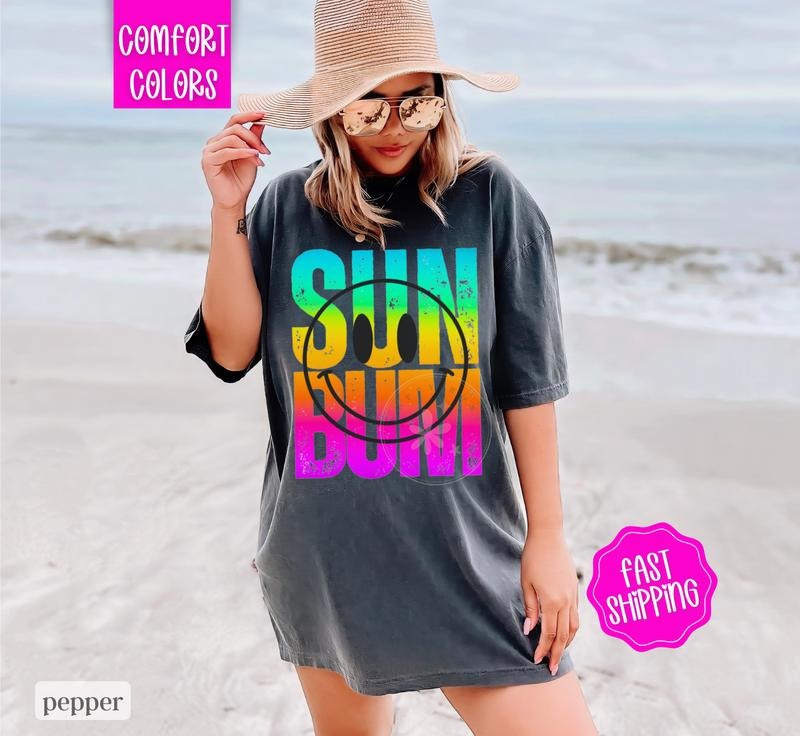 Sun Bum 1 Shirt Comfort Colors, Cute Summer Oversized Beach Tee, Swimsuit Cover Up Hoodie, Sweatshirt | ZylaModa.com