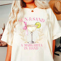 Sun Sand Margarita In Hand Social Club Cocktail Tequila Social Club Girls Club Bachelorette Trendy Shirt Summer  T-shirt,...