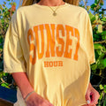 Sunset Hour Shirt, Comfort Cotton Womenswear Fabric Top Oversized Underwear Women Tshirt Hoodie, Sweatshirt | ZylaModa.com