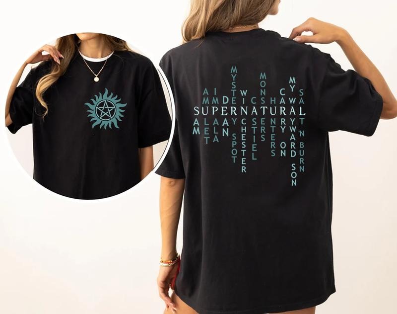 Supernatural T-Shirt, Supernatural Vintage T Shirt, Gift For Woman and Man Unisex T-Shirt Sweatshirt Hoodie Casual Cotton...
