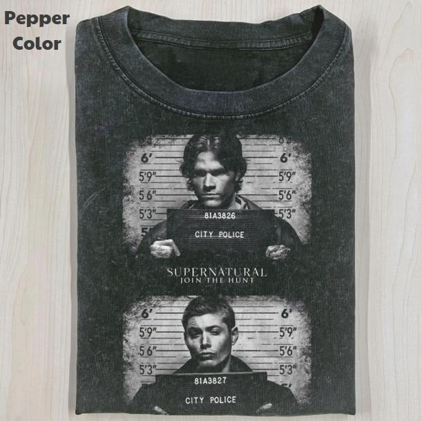 Supernatural Vintage Graphic Tee, Mugshot T-Shirt, TV Series Tee, Unisex Meme Cringe Funny Shirt, Menswear Womenswear...