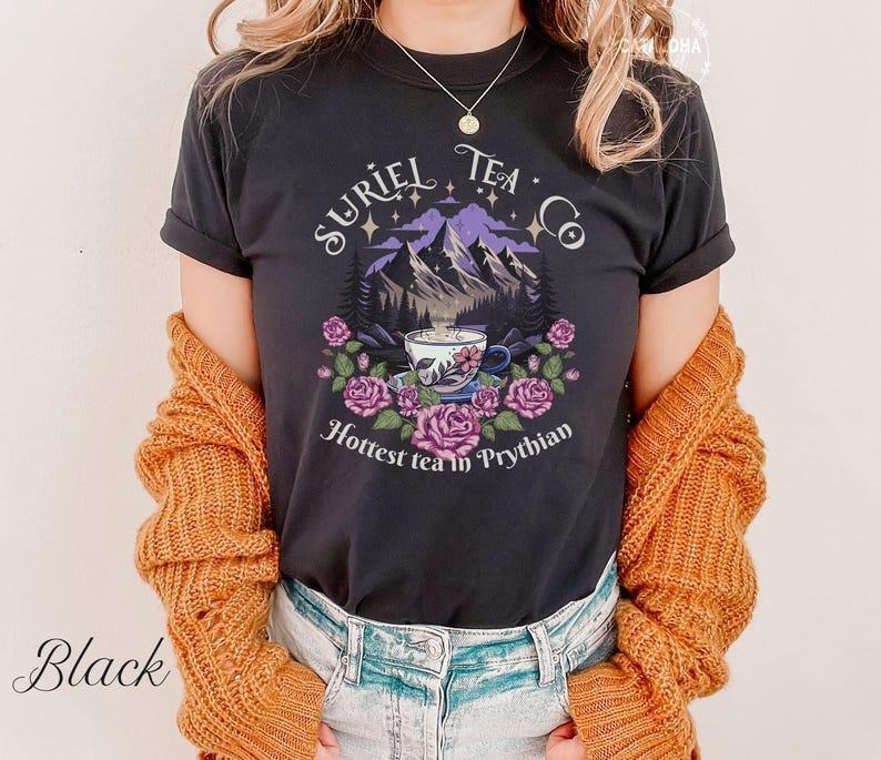 Suriel Tea Co  Shirt, A Court Of Thorns And Roses , Suriel Tea , SJM merch tee, Acotar Bookish Hoodie, Sweatshirt