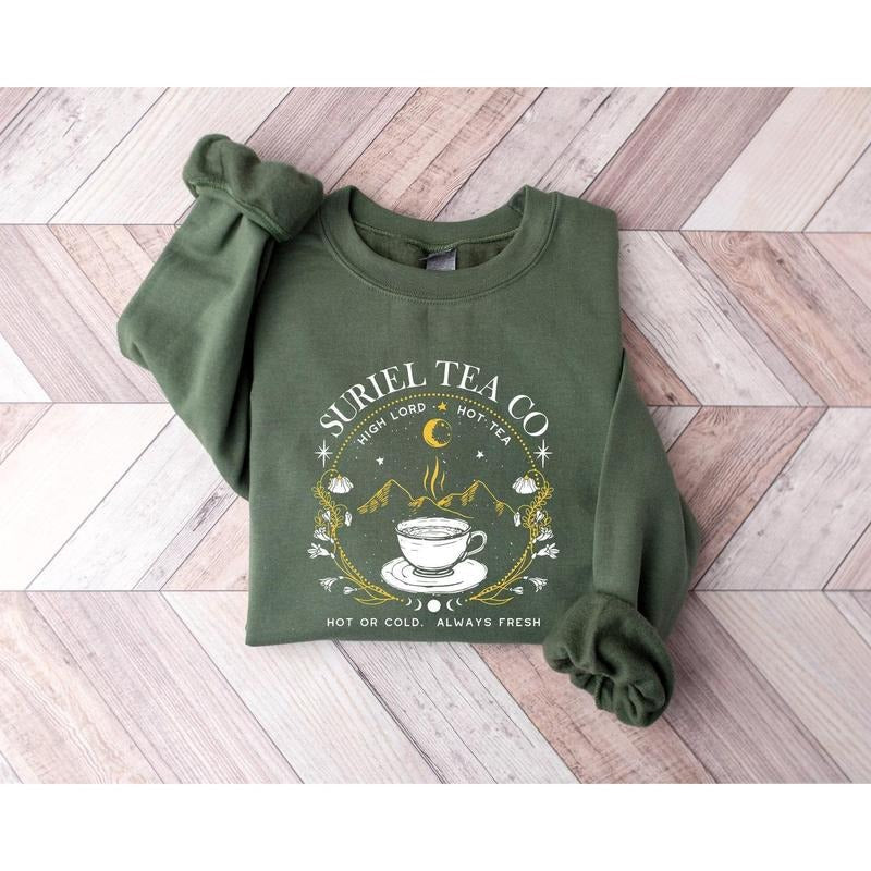 Suriel Tea Co Shirt, Book Lover T-Shirt, Acotar Sweatshirt, A Court Of Thorns And Roses Tee, Sarah J Maas Shirt, Reading...