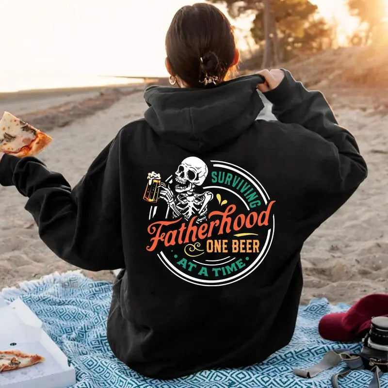 Surviving Fatherhood One Beer At A Time, Funny Father Tee, Drinking Husband, Fathers Day Gift, Gift for Dad Tee Hoodie,...