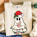 Cute Christmas Ghost Cotton T-shirt/Sweatshirt for Women - Unisex Style