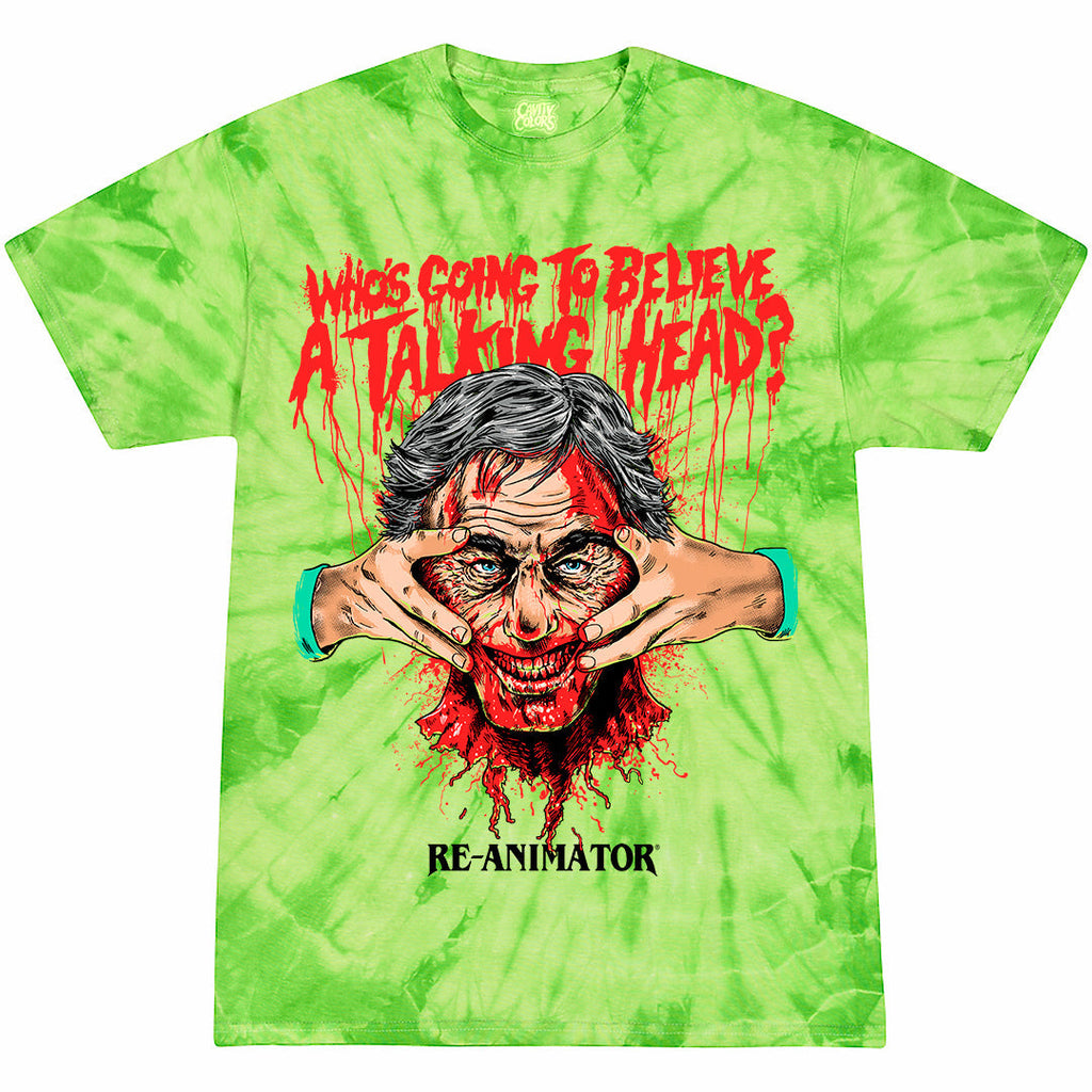 RE-ANIMATOR: TALKING HEAD - T-SHIRT (RE-AGENT GREEN TIE DYE) Hoodie, Sweatshirt | ZylaModa.com (Image 1)