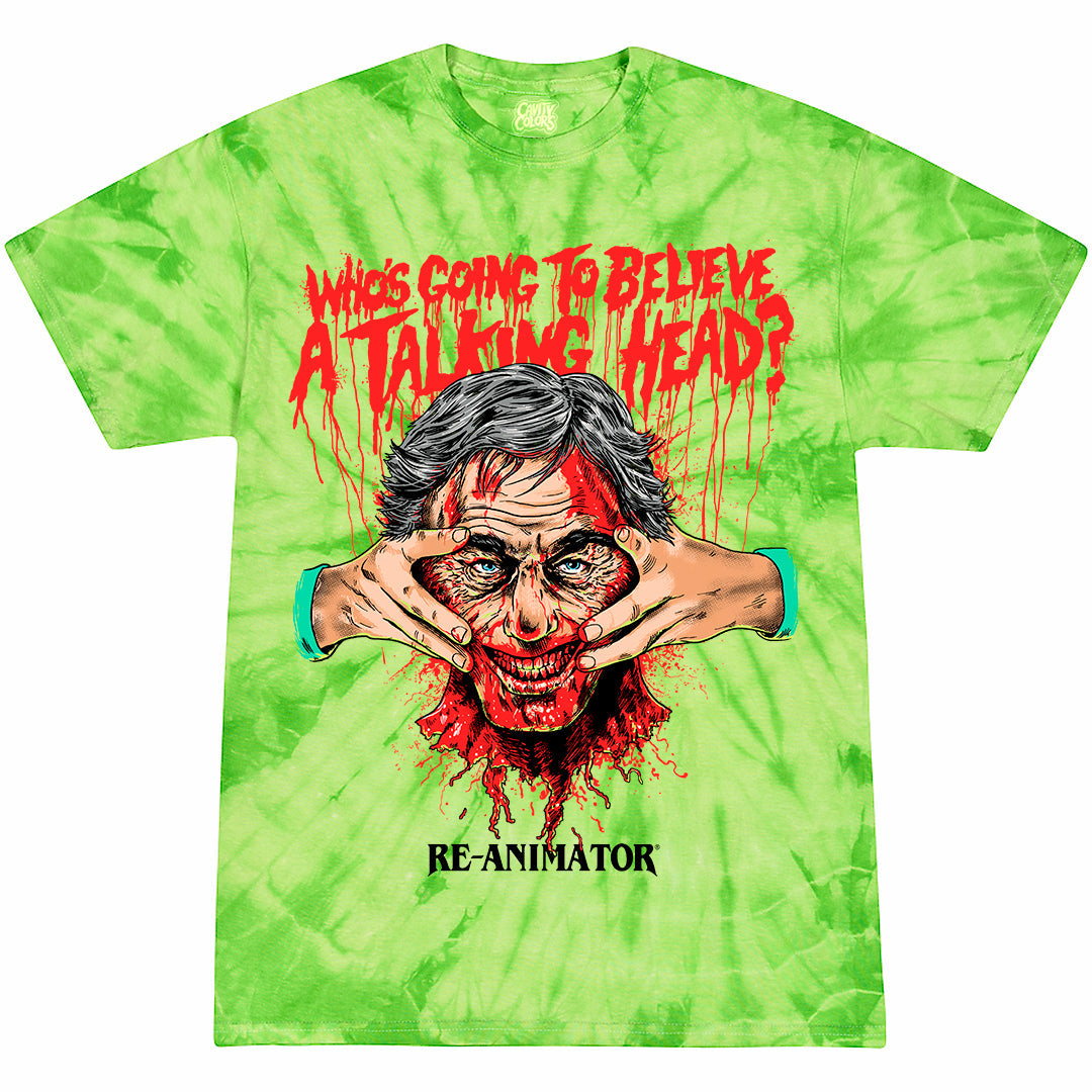 RE-ANIMATOR: TALKING HEAD - T-SHIRT (RE-AGENT GREEN TIE DYE) Hoodie, Sweatshirt | ZylaModa.com (Image 1)