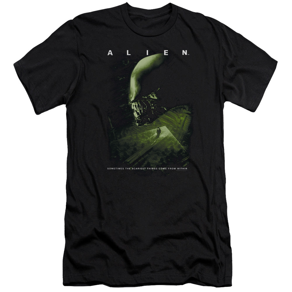 Alien Lurk Premium Bella Canvas Slim Fit Mens T Shirt Black Hoodie, Sweatshirt | ZylaModa.com