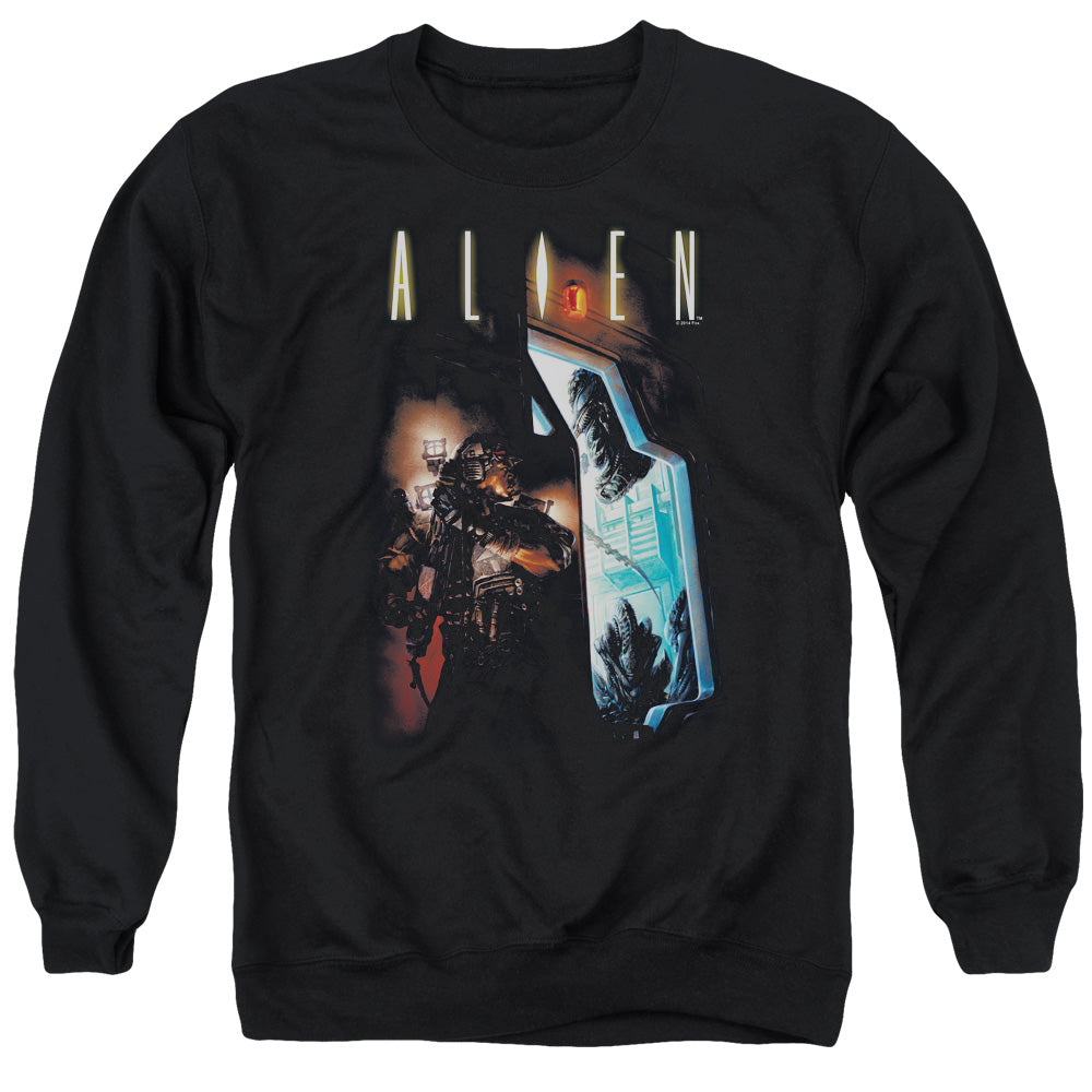 Alien Around The Corner Mens Crewneck Sweatshirt Black T-Shirts, Hoodie | ZylaModa.com