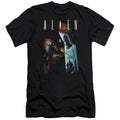 Alien Around The Corner Premium Bella Canvas Slim Fit Mens T Shirt Black Hoodie, Sweatshirt | ZylaModa.com