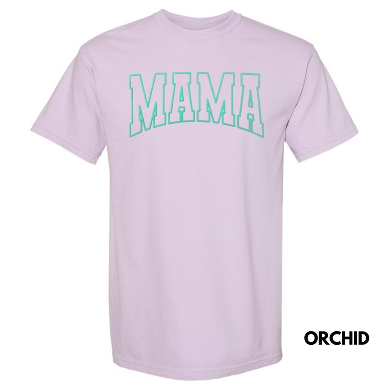 TEAL Mama Puff Outline Comfort Colors T-Shirt Hoodie, Sweatshirt | ZylaModa.com