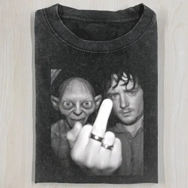 THE LORD OF THE RINGS Middle Finger TEE, THE LORD OF THE RINGS Funny Shirt, Movie Shirt, Halloween Shirt, Unisex T-Shirt,...