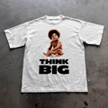 'THINK BIG' HEAVYWEIGHT WHITE T-SHIRT Hoodie, Sweatshirt | ZylaModa.com (Image 1)