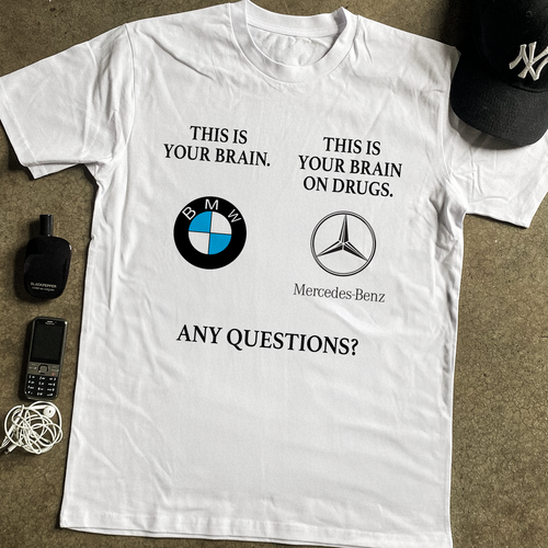 'YOUR BRAIN ON DRUGS' LUXURY CAR HEAVYWEIGHT T-SHIRT - WHITE Hoodie, Sweatshirt | ZylaModa.com