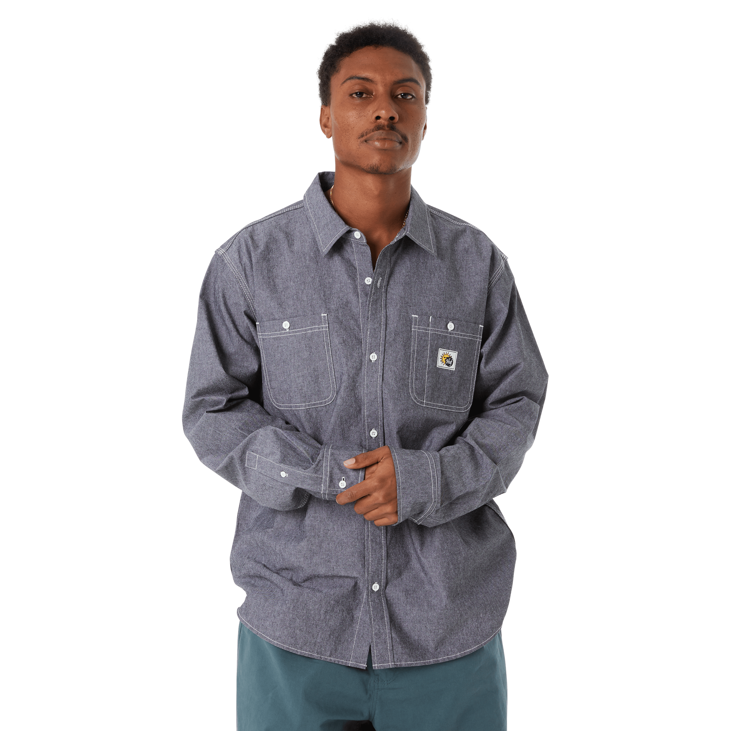 Total Eclipse Chambray Shirt Hoodie, Sweatshirt | ZylaModa.com (Image 4)