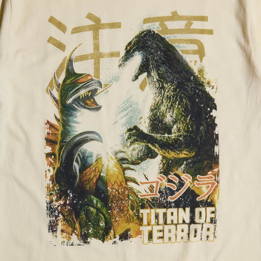 Vintage Godzilla & Gigan Titan Of Terror Natural Tee Hoodie, Sweatshirt | ZylaModa.com (Image 4)