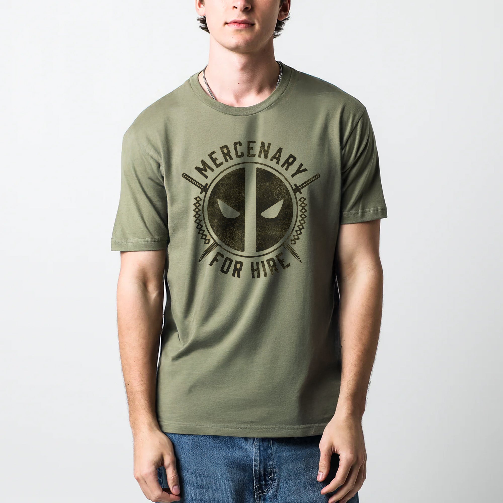 Weapon X Merc For Hire Olive Tee Hoodie, Sweatshirt | ZylaModa.com (Image 2)