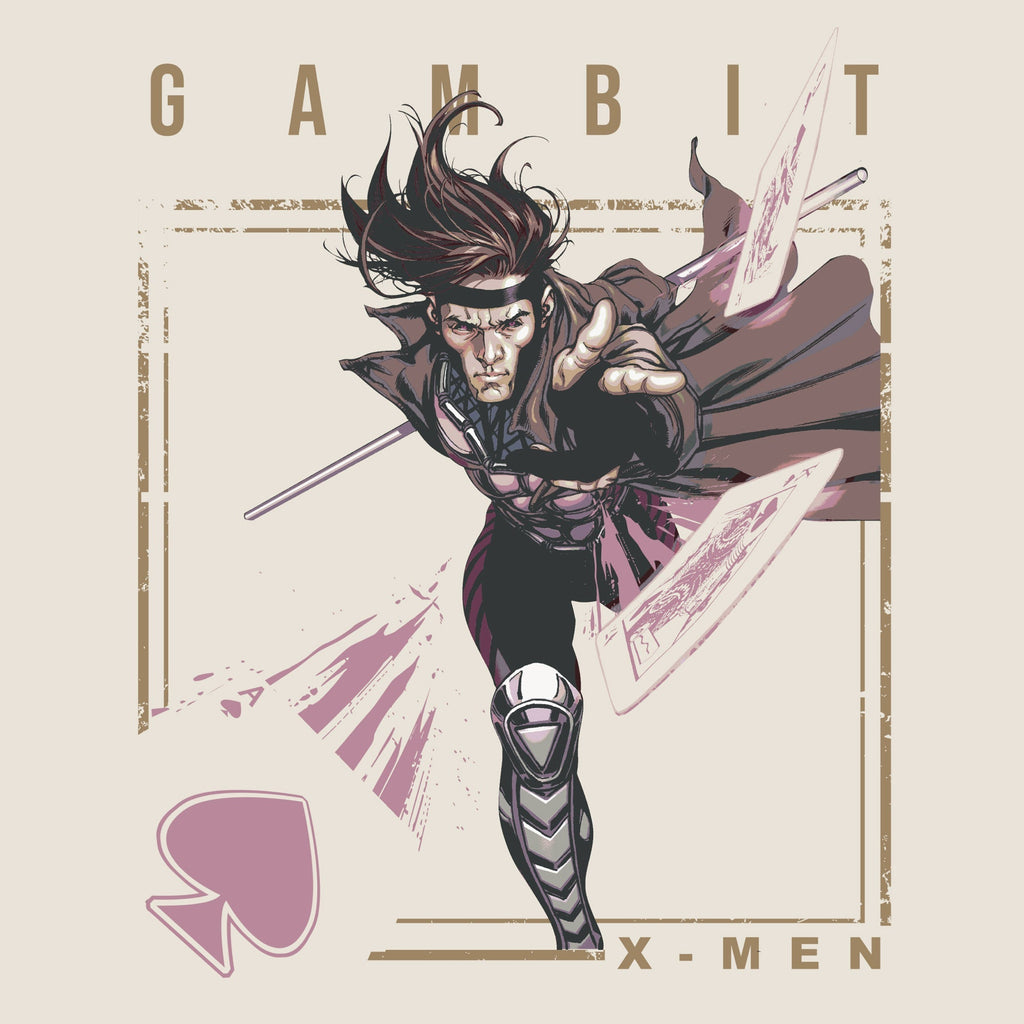 X-Men Gambit Throwing Aces Natural Tee Hoodie, Sweatshirt | ZylaModa.com (Image 3)