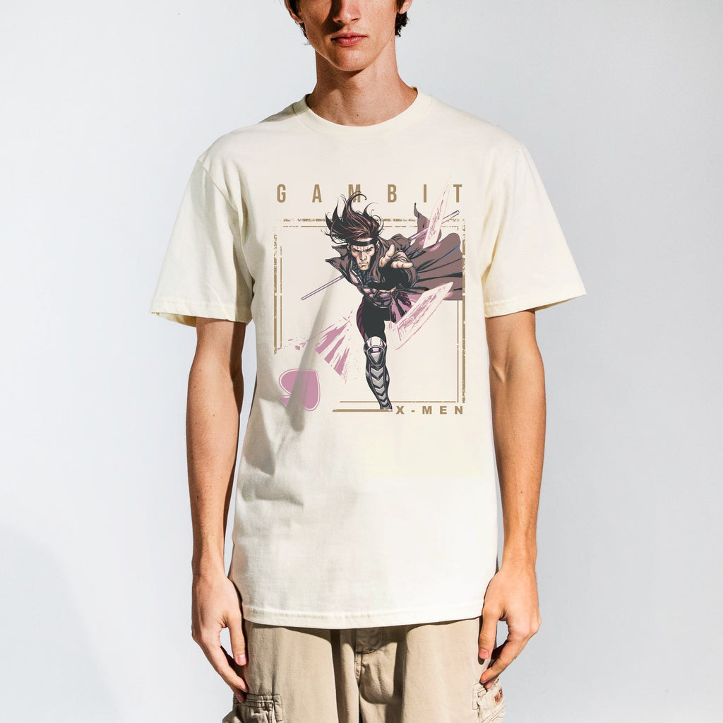 X-Men Gambit Throwing Aces Natural Tee Hoodie, Sweatshirt | ZylaModa.com (Image 2)