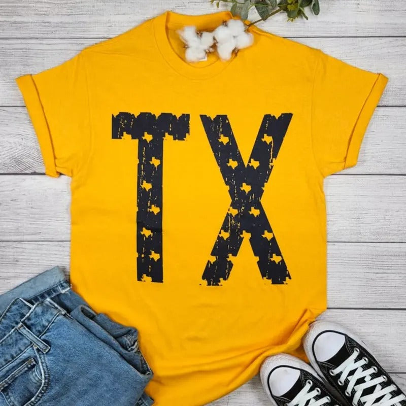 TX Gold Texas Graphic T-shirt Hoodie, Sweatshirt | ZylaModa.com