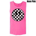 Tank Top - Checkerboard Happy Face Comfort Colors Tank Top 'NLB' T-Shirts, Hoodie, Sweatshirt | ZylaModa.com