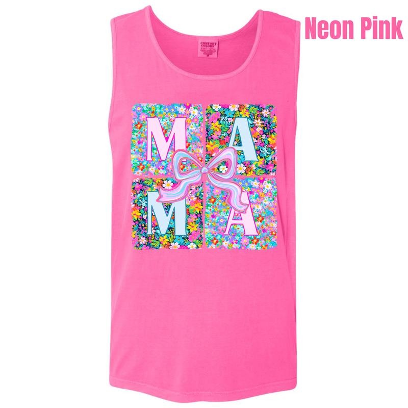 Tank Top - Flower Block Mama Comfort Colors Tank Top 'NLB' T-Shirts, Hoodie, Sweatshirt | ZylaModa.com