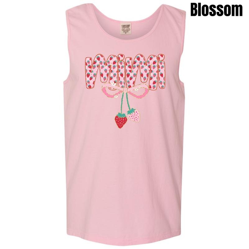 Tank Top - Mimi Strawberry Coquette Comfort Colors Tank Top 'NLB' T-Shirts, Hoodie, Sweatshirt | ZylaModa.com