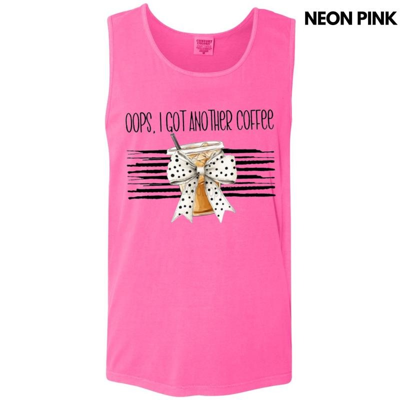 Tank Top - Oops Another Coffee Comfort Colors Tank Top T-Shirts, Hoodie, Sweatshirt | ZylaModa.com