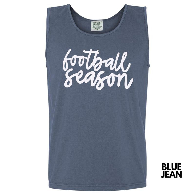 Tank Top - Script Football Season Comfort Colors Tank Top 'NLB' T-Shirts, Hoodie, Sweatshirt | ZylaModa.com