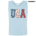 Tank Top - USA Flowers Comfort Colors Tank Top T-Shirts, Hoodie, Sweatshirt | ZylaModa.com