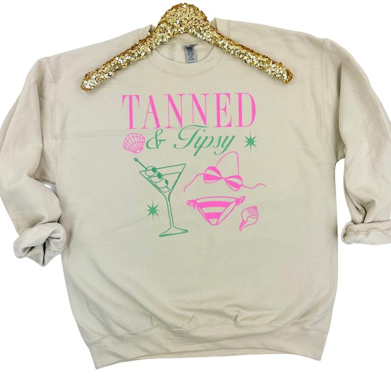 Tanned & Tipsy Sweatshirt T-Shirts, Hoodie | ZylaModa.com