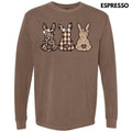 Taupe Pattern Bunnies Long Sleeve Comfort Colors T-Shirt 'NLB' Hoodie, Sweatshirt | ZylaModa.com