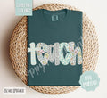 Teach Comfort Colors Shirt, Cute Teacher Tshirt, Trendy Floral Polka Dot Tee, Gift for Her Hoodie, Sweatshirt | ZylaModa.com