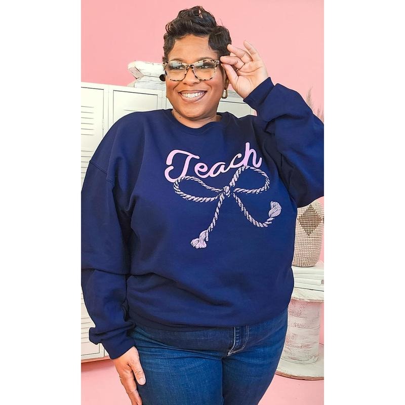 Teach Rope Bow Sweatshirt T-Shirts, Hoodie | ZylaModa.com