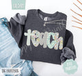 Teach Sweatshirt, Cute Teacher Sweater, Trendy Floral Polka Dot Crewneck, Gift for Her T-Shirts, Hoodie | ZylaModa.com