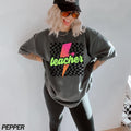 Teacher Shirt, Retro Teacher Shirt, Lightning Bolt, Teacher Gift, Back to School Shirt, Teacher Appreciation  T-shirt,...