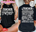 Teacher Shirt, Teacher Shape The Future Teacher World Tour Shirt, Rock N Roll Teach Tshirt, Last Day Of School...