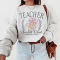 Teacher Social Club Sweatshirt, Teacher coquette bow, Back to School, New Teacher sweatshirt, SPED Teacher sweatshirt...