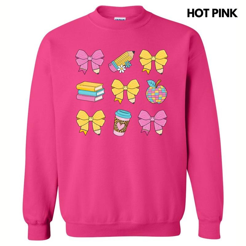 Teacher Theme Coquette Collage Sweatshirt 'NLB' T-Shirts, Hoodie | ZylaModa.com