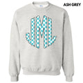 Teal Checker Monogram Sweatshirt 'NLB' T-Shirts, Hoodie | ZylaModa.com