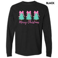 Teal Triple Trees Merry Christmas Long Sleeve Comfort Colors T-Shirt 'NLB' Hoodie, Sweatshirt | ZylaModa.com