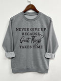 Teen Girl's Letter Print Crew Neck Sweatshirt, Casual Long Sleeve Pullover for Daily Wear, Teen Girl's Clothing for All...