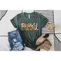 Thankful,Grateful,Blessed with Turkey Shirt, Thanksgiving T-Shirt, Fall Vibes Shirt, Fall Turkey Shirt, Thanksgiving...